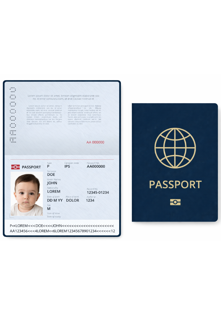 New Born Baby Passport Photo